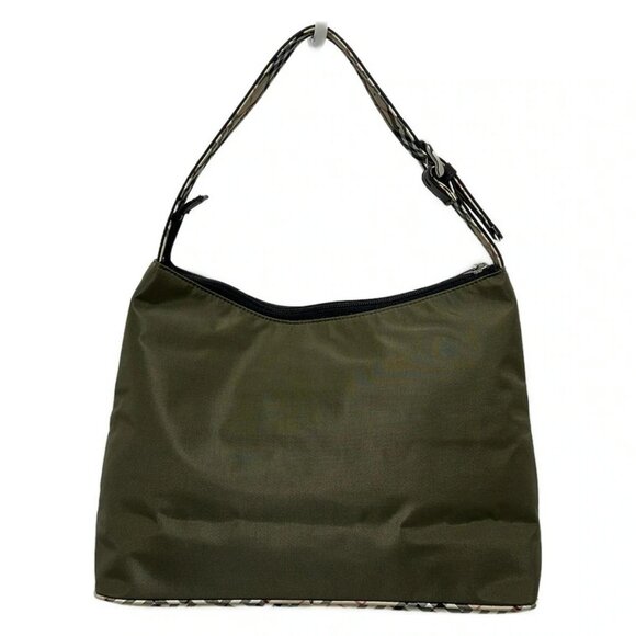 Burberry Blue Label - Dark Green Nylon Leather Shoulder Bag - Picture 3 of 8